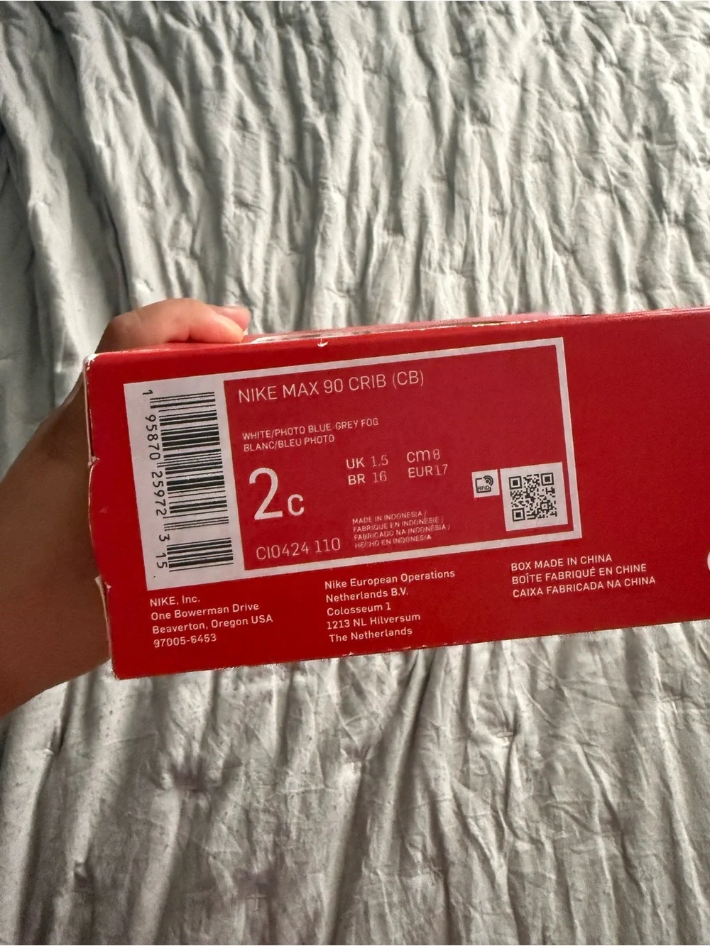 Nike Toddler Gray and Blue Air Max Style Sneakers